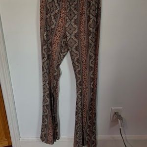 patterned flare pants